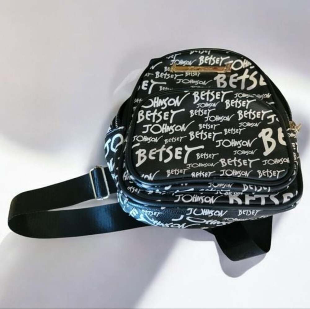 Betsey Johnson Black and White Backpack